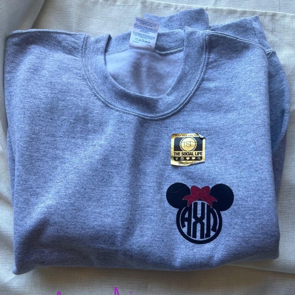 Alpha chi omega Disney little sweatshirt